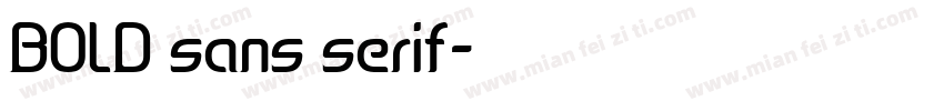 BOLD sans serif字体转换